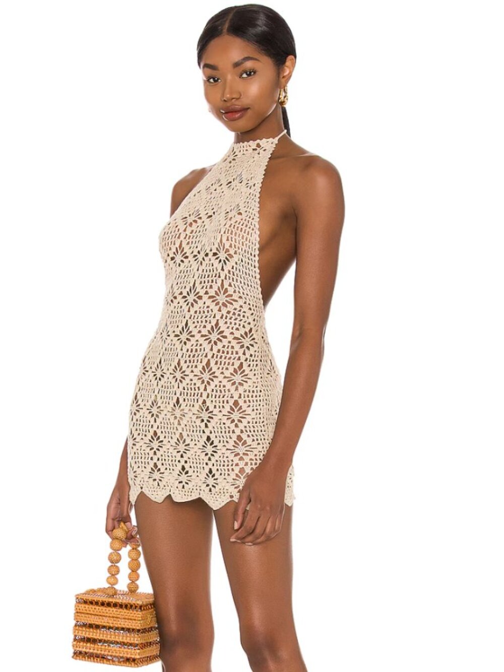 Tularosa Tulum Mini Dress in Creme | Size M | Revolve Boho Mini NWOT Revolve